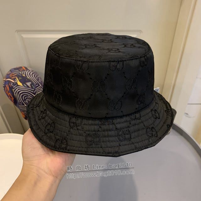 Gucci男女同款帽子 古馳刺繡GG小帽沿漁夫帽遮陽帽  mm1685